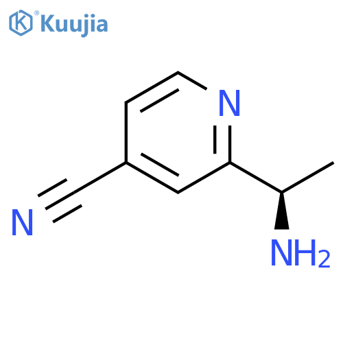 2-[(1R)-1-Aminoethyl]-4-pyridinecarbonitrile structure