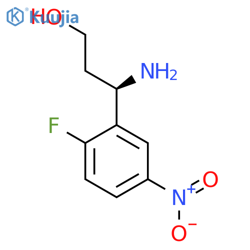 (3R)-3-amino-3-(2-fluoro-5-nitrophenyl)propan-1-ol structure