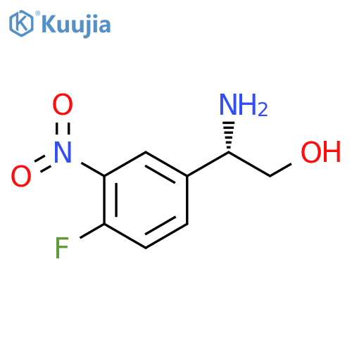 (2S)-2-amino-2-(4-fluoro-3-nitrophenyl)ethan-1-ol structure