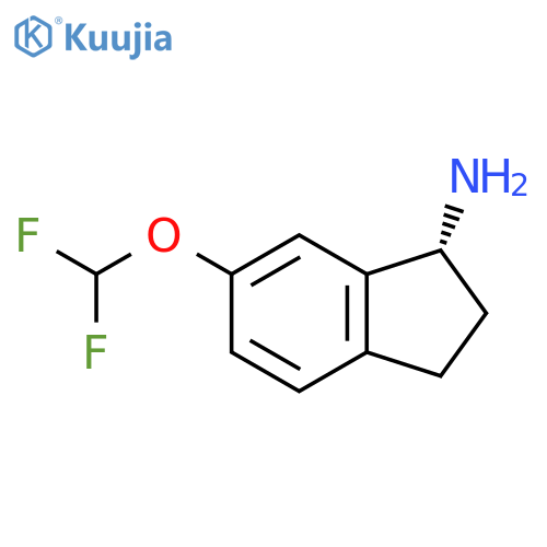 (1R)-6-(difluoromethoxy)-2,3-dihydro-1H-inden-1-amine structure