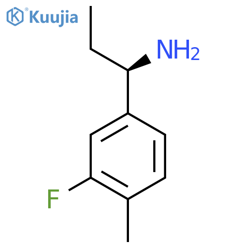 (1R)-1-(3-fluoro-4-methylphenyl)propan-1-amine structure