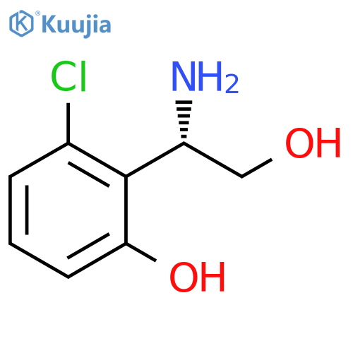 2-(1S)-1-amino-2-hydroxyethyl-3-chlorophenol structure