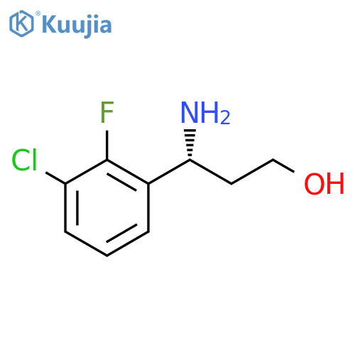 (3R)-3-AMINO-3-(3-CHLORO-2-FLUOROPHENYL)PROPAN-1-OL structure