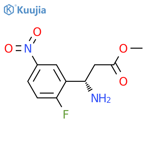 methyl (3S)-3-amino-3-(2-fluoro-5-nitrophenyl)propanoate structure