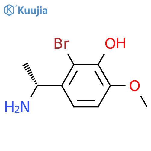 3-(1R)-1-aminoethyl-2-bromo-6-methoxyphenol structure