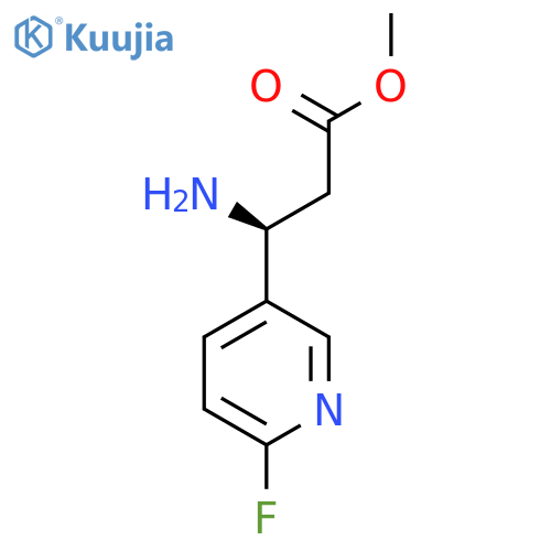 methyl (3S)-3-amino-3-(6-fluoropyridin-3-yl)propanoate structure
