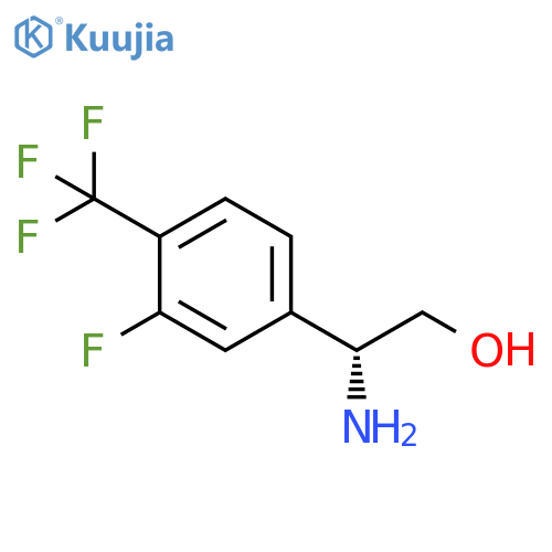 (2R)-2-amino-2-3-fluoro-4-(trifluoromethyl)phenylethan-1-ol structure