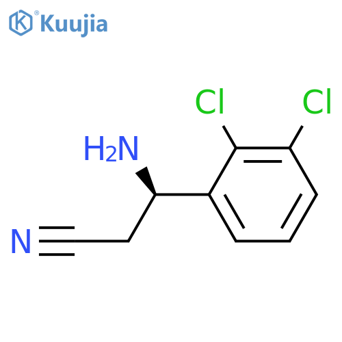 (3R)-3-AMINO-3-(2,3-DICHLOROPHENYL)PROPANENITRILE structure