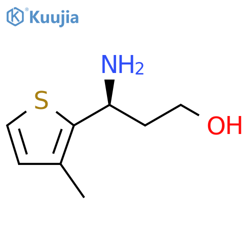 (3S)-3-amino-3-(3-methylthiophen-2-yl)propan-1-ol structure