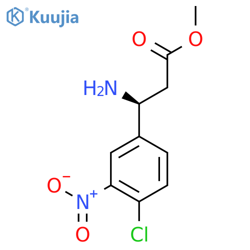 methyl (3S)-3-amino-3-(4-chloro-3-nitrophenyl)propanoate structure