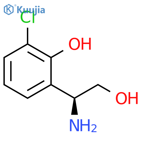 2-(1S)-1-amino-2-hydroxyethyl-6-chlorophenol structure
