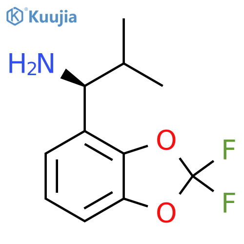 (1S)-1-(2,2-Difluoro-1,3-benzodioxol-4-yl)-2-methylpropan-1-amine structure
