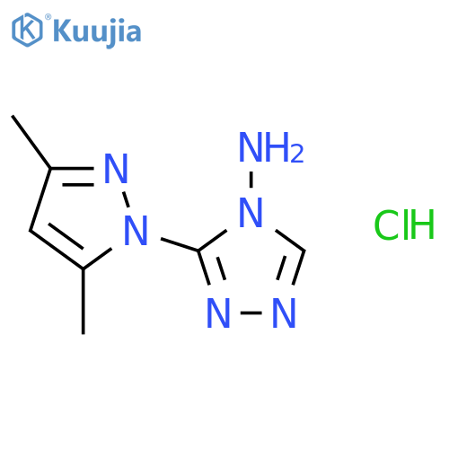 3-(3,5-DIMETHYL-1H-PYRAZOL-1-YL)-4H-1,2,4-TRIAZOL-4-AMINE HYDROCHLORIDE structure