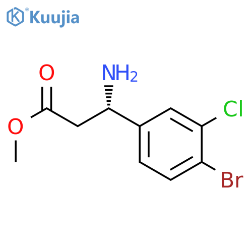 METHYL (3S)-3-AMINO-3-(4-BROMO-3-CHLOROPHENYL)PROPANOATE structure