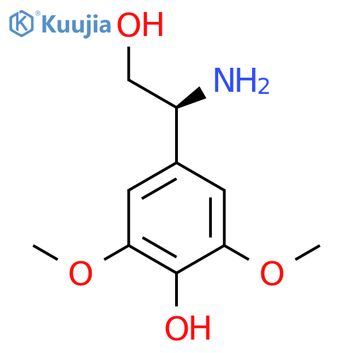 4-(1S)-1-amino-2-hydroxyethyl-2,6-dimethoxyphenol structure