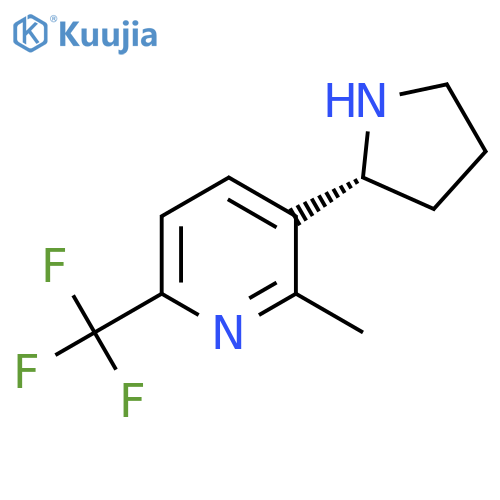2-methyl-3-[(2R)-pyrrolidin-2-yl]-6-(trifluoromethyl)pyridine structure