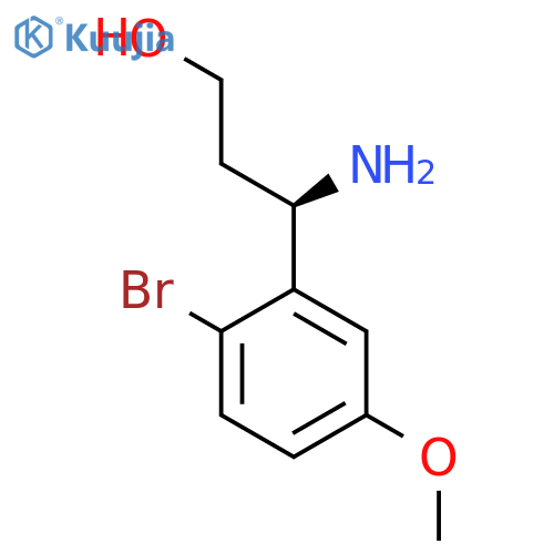 (3R)-3-amino-3-(2-bromo-5-methoxyphenyl)propan-1-ol structure