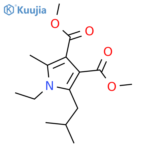 1H-Pyrrole-3,4-dicarboxylicacid, 1-ethyl-2-methyl-5-(2-methylpropyl)-, 3,4-dimethyl ester structure