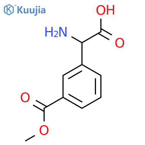 2-amino-2-3-(methoxycarbonyl)phenylacetic acid structure