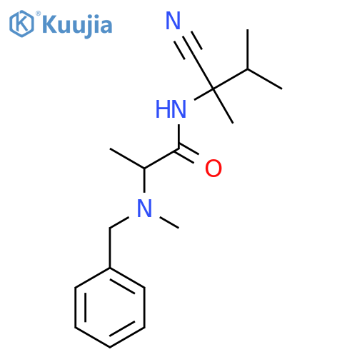 2-benzyl(methyl)amino-N-(1-cyano-1,2-dimethylpropyl)propanamide structure