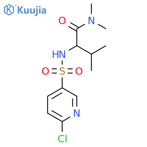 2-(6-chloropyridine-3-sulfonamido)-N,N,3-trimethylbutanamide structure