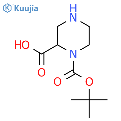 1-[(tert-butoxy)carbonyl]piperazine-2-carboxylic acid structure
