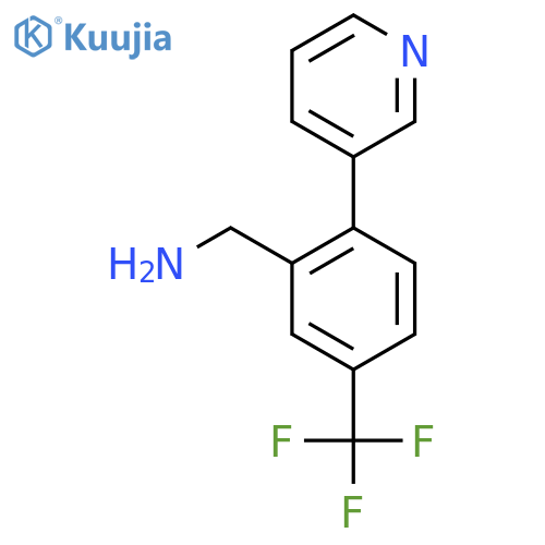 (2-(Pyridin-3-yl)-5-(trifluoromethyl)phenyl)methanamine structure
