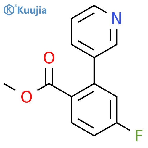 Methyl 4-fluoro-2-(pyridin-3-yl)benzoate structure