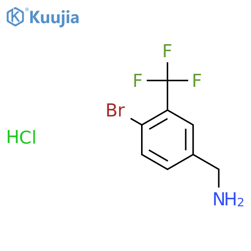 (4-Bromo-3-(trifluoromethyl)phenyl)methanamine hydrochloride structure