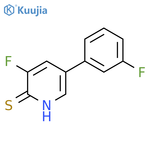 3-Fluoro-5-(3-fluorophenyl)pyridine-2-thiol structure