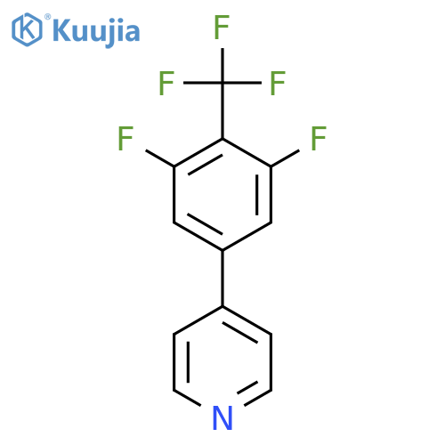 4-(3,5-Difluoro-4-(trifluoromethyl)phenyl)pyridine structure