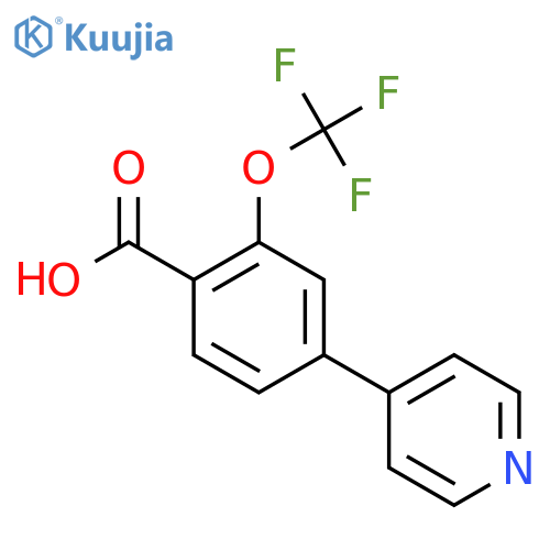 4-(Pyridin-4-yl)-2-(trifluoromethoxy)benzoic acid structure