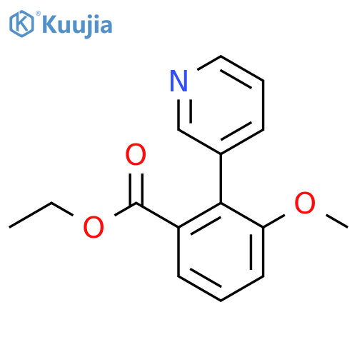 Ethyl 3-methoxy-2-(pyridin-3-yl)benzoate structure
