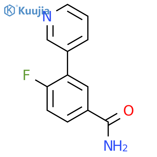 4-Fluoro-3-(pyridin-3-yl)benzamide structure