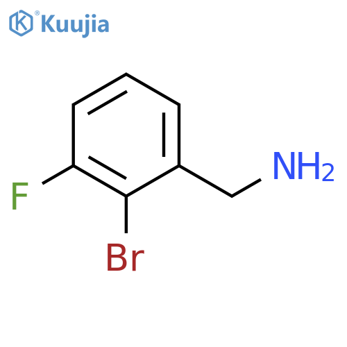 (2-bromo-3-fluorophenyl)methanamine structure