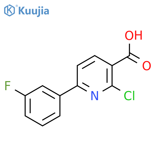 2-Chloro-6-(3-fluorophenyl)nicotinic acid structure