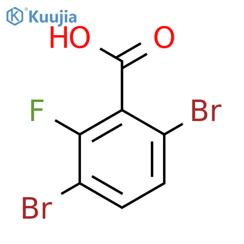 3,6-Dibromo-2-fluorobenzoic acid structure