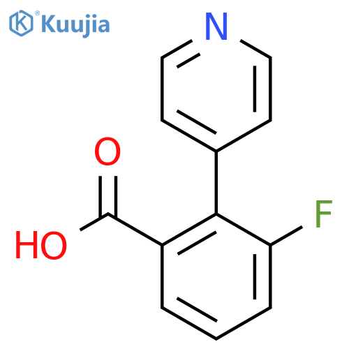 3-Fluoro-2-(pyridin-4-yl)benzoic acid structure