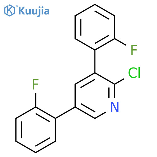 2-Chloro-3,5-bis(2-fluorophenyl)pyridine structure