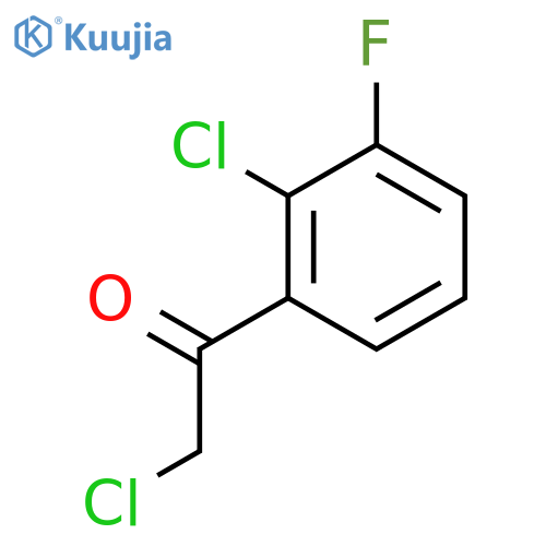 2-chloro-1-(2-chloro-3-fluorophenyl)ethan-1-one structure