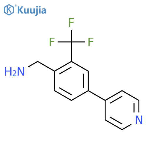 (4-(Pyridin-4-yl)-2-(trifluoromethyl)phenyl)methanamine structure