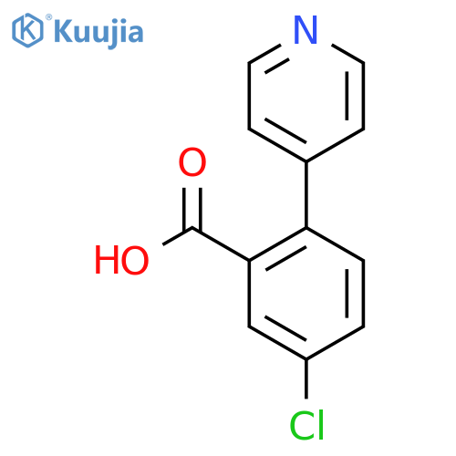 5-Chloro-2-(pyridin-4-yl)benzoic acid structure