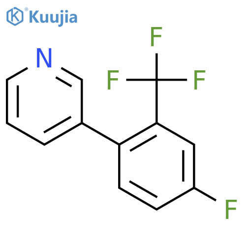 3-(4-Fluoro-2-(trifluoromethyl)phenyl)pyridine structure