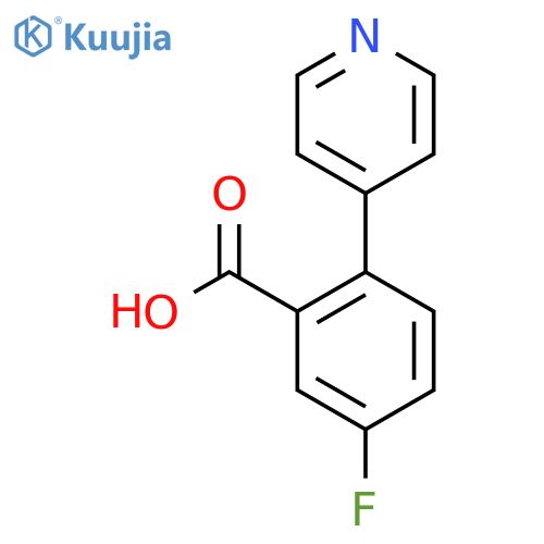 5-Fluoro-2-(pyridin-4-yl)benzoic acid structure