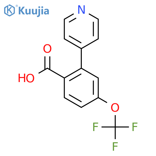2-(Pyridin-4-yl)-4-(trifluoromethoxy)benzoic acid structure