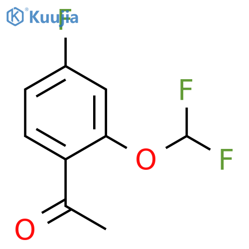 1-2-(Difluoromethoxy)-4-fluorophenylethan-1-one structure