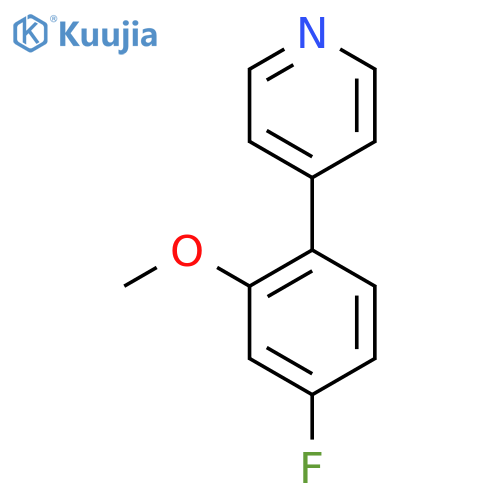 4-(4-Fluoro-2-methoxyphenyl)pyridine structure