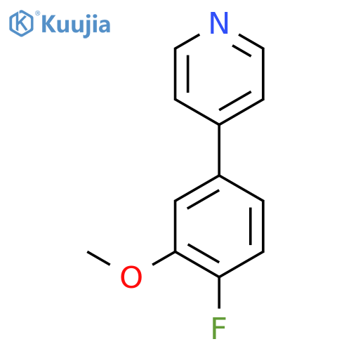 4-(4-Fluoro-3-methoxyphenyl)pyridine structure