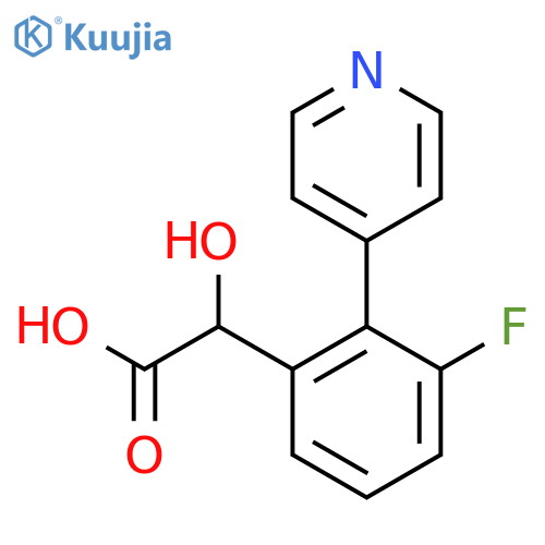 2-(3-Fluoro-2-(pyridin-4-yl)phenyl)-2-hydroxyacetic acid structure