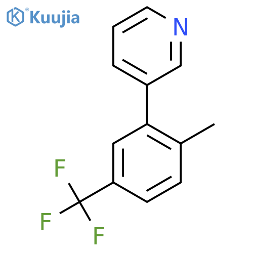 3-(2-Methyl-5-(trifluoromethyl)phenyl)pyridine structure